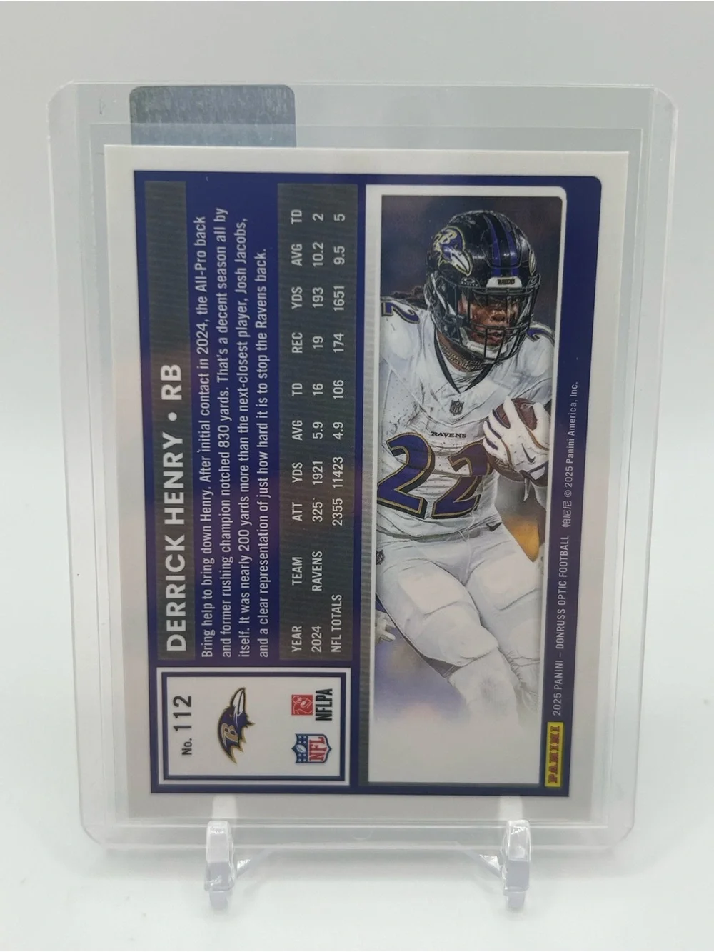 Derrick Henry Ravens Football Trading Card 🏈
